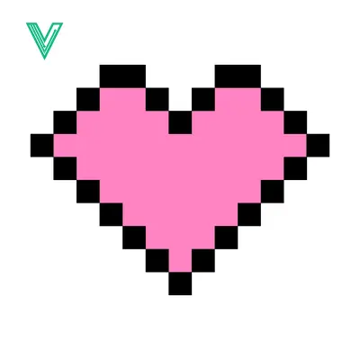Pixelated Pink Heart Icon
