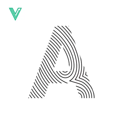 Aset desain premium: Fingerprint Letter A Logo Design
