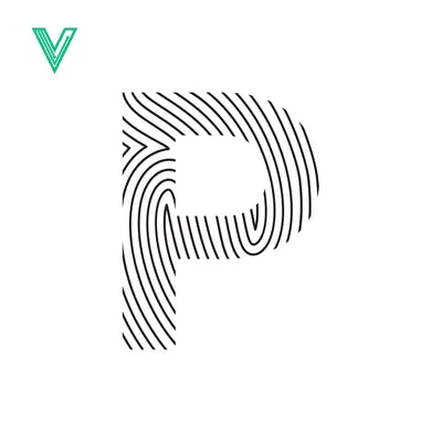 Fingerprint Letter P Graphic Design