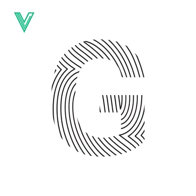 Aset desain premium: Abstract Letter G Fingerprint Identity Symbol