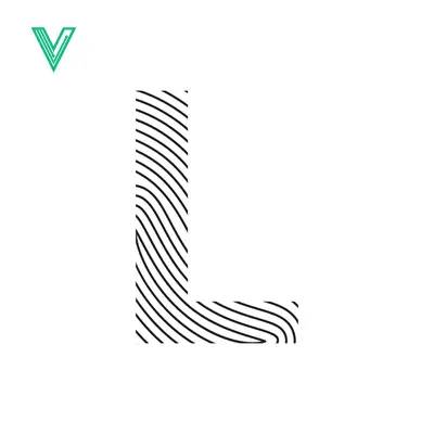 Letter L fingerprint texture graphic design