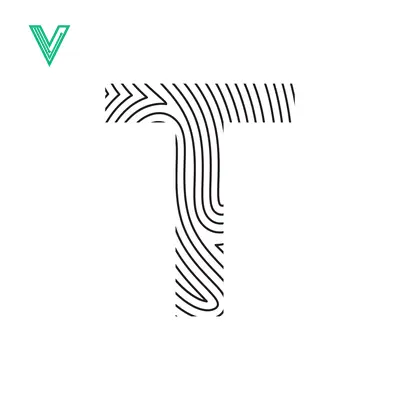 Fingerprint Letter T Graphic Design