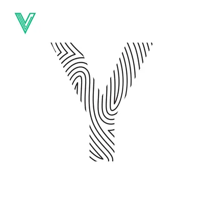 Fingerprint Letter Y Graphic Design
