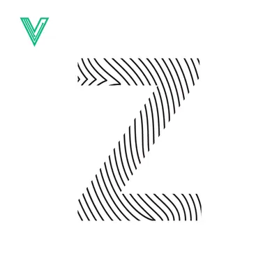 Minimalist Black and White Letter Z Graphic Design