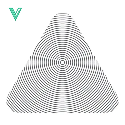 Concentric Circles Forming a Triangle Abstract Geometric Pattern