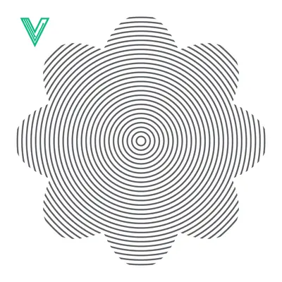 Concentric Circles Flower Shape Abstract Graphic Design