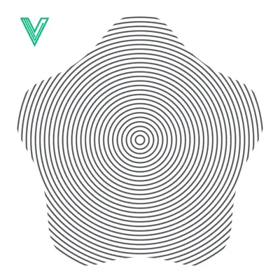 Aset premium populer: Concentric Circles Forming a Stylized Pentagon Shape