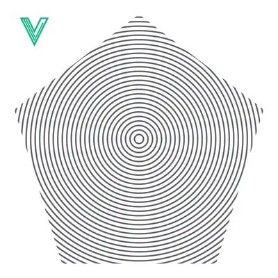 Concentric Circles Pentagon Abstract Geometric Pattern