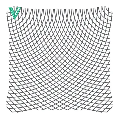 Abstract Grid Pattern with Curved Lines and Intersecting Shapes