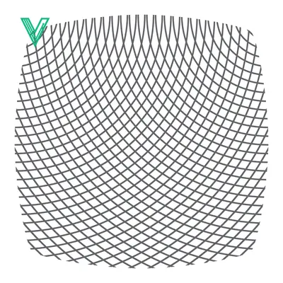 Abstract Geometric Grid Pattern with Curved Lines