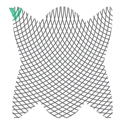 Aset desain premium: Abstract Geometric Pattern with Intersecting Lines and Curves