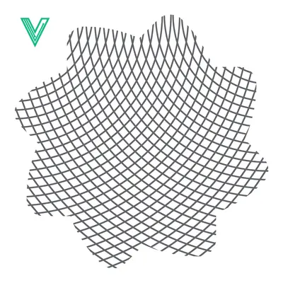 Abstract Geometric Pattern with Wavy Lines and Star Shape