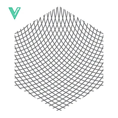 Aset desain premium: Abstract Hexagonal Grid Pattern with Curved Lines