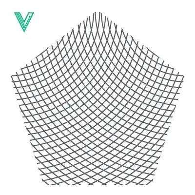 Abstract Geometric Pentagon Pattern with Intersecting Lines