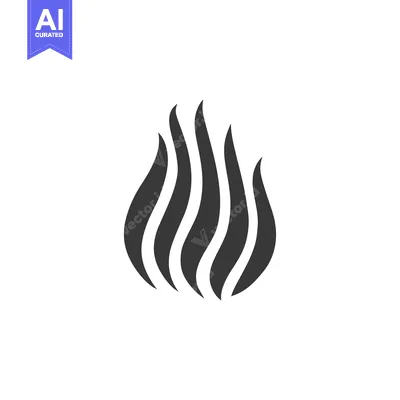 Abstract Black and White Flame Design