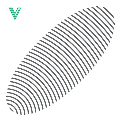 Abstract Elliptical Shape with Concentric Lines Pattern