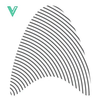 Abstract Geometric Shape with Concentric Lines