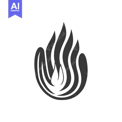 Abstract black and white flame graphic design