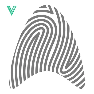 Abstract Fingerprint Shape Icon