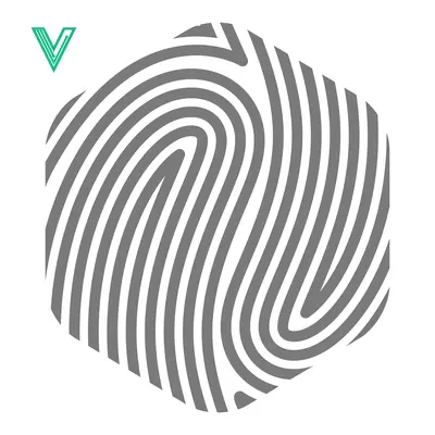 Abstract Hexagonal Fingerprint Pattern