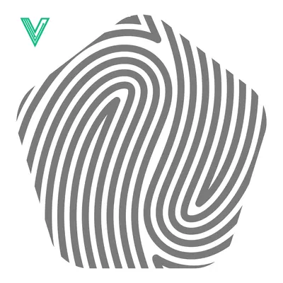Abstract Fingerprint Pattern in Pentagon Shape