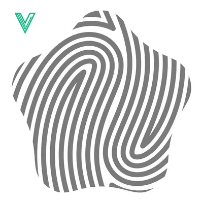 Abstract Star Fingerprint Graphic Design