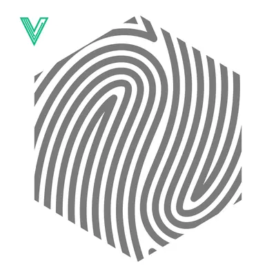 Abstract Hexagonal Fingerprint Pattern