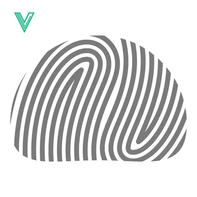 Abstract Fingerprint Graphic Design Element