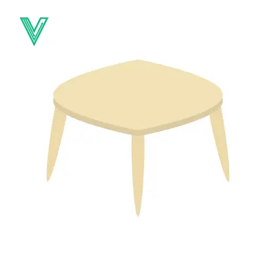 Minimalist Light Wood Coffee Table with Rounded Corners