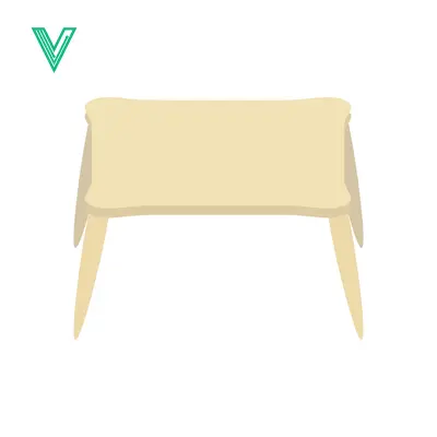 Simple Wooden Table Illustration