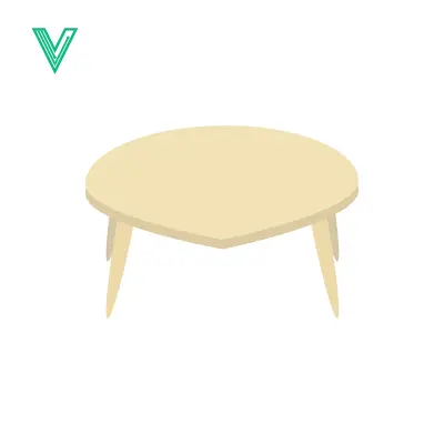 Minimalist Light Wood Coffee Table with Three Legs
