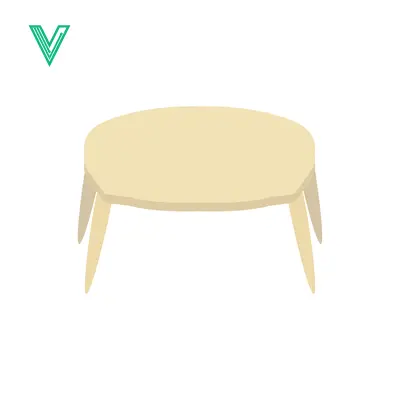Minimalist Oval Coffee Table with Tapered Legs