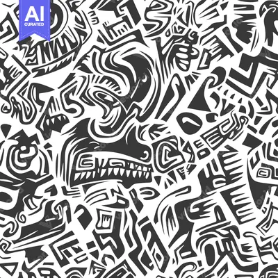Aset premium populer: Abstract Black and White Geometric Pattern