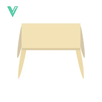 Simple Beige Table with Cloth and Legs
