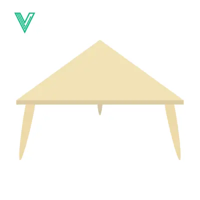 Minimalist Triangular Table with Three Legs