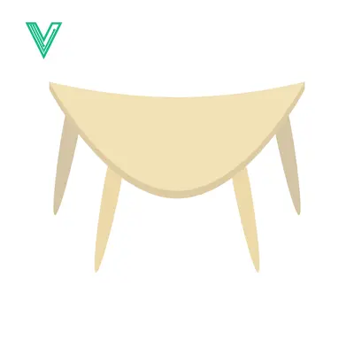 Minimalist Light Wood Stool with Curved Seat and Tapered Legs