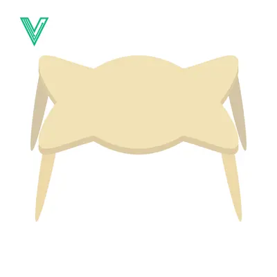 Aset desain premium: Simple Wooden Table Illustration
