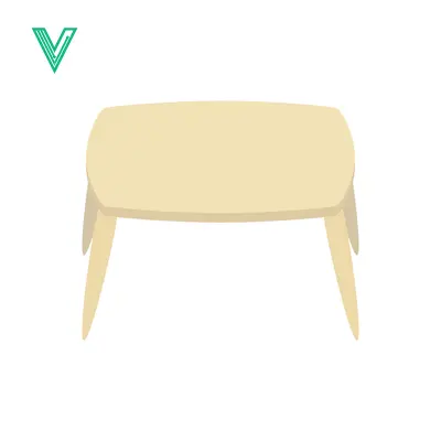 Simple Beige Stool with Four Angled Legs