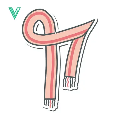 Striped Scarf Illustration with Tassels