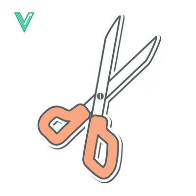 Popular premium asset: Open Scissors Illustration with Orange Handles