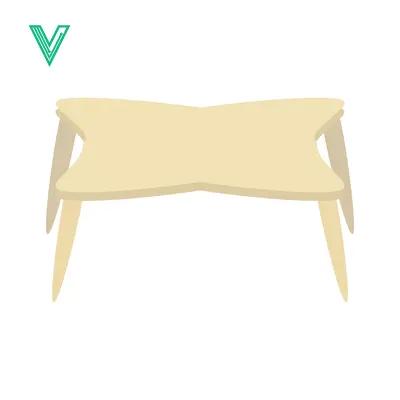 Minimalist Wooden Coffee Table with Unique X-Shaped Legs