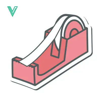 Aset desain premium: Simple Pink Tape Dispenser with White Tape