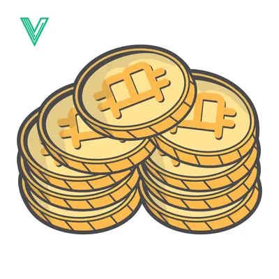Stack of Golden Cryptocurrency Coins with Unique Symbol