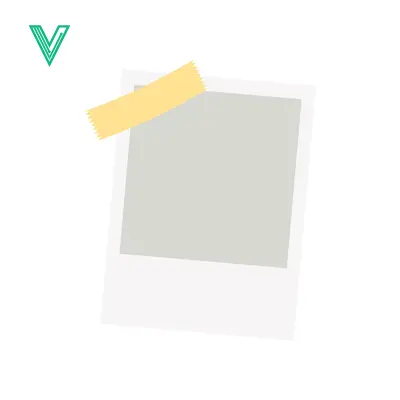 Aset desain premium: A vintage polaroid photo frame with a yellow sticky note attached to the top left corner isolated on a white background