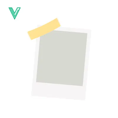 Aset desain premium: Vintage Polaroid Photo Frame with Yellow Tape