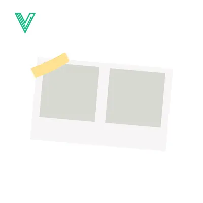 Aset premium populer: Two blank polaroid photos taped together with yellow tape