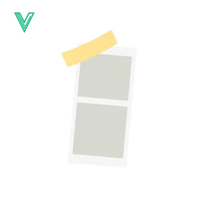Download Two blank photo frames attached with tape Vector Graphic