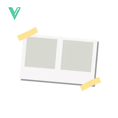Download Two blank polaroid photos taped to a white background Vector Graphic