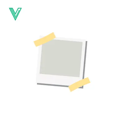 Aset desain premium: Instant Photo Frame with Yellow Tape