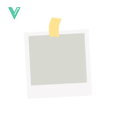 Blank Photo Frame with Yellow Tape